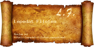 Lepedat Filotea névjegykártya